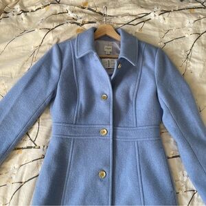 J. Crew wool-blend lady day coat baby blue